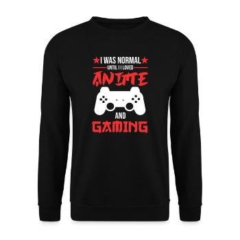 Anime & Gaming Anime Gamer Gift - Unisex Sweatshirt - black - Front - Alina (178cm) & Michal (187cm)