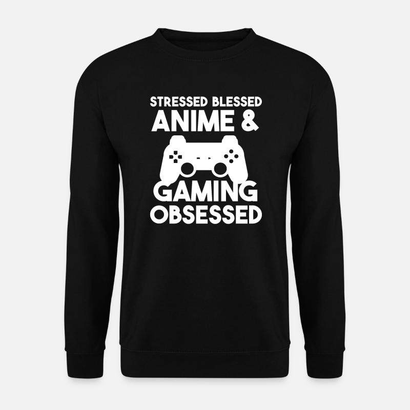 Anime & Gaming Anime-Gamer Geschenk - Unisex Pullover - Schwarz