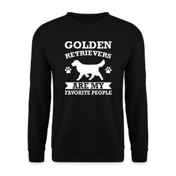 Golden Retriever Golden Retriever Cadeau - Sweat-shirt Unisexe - noir - Devant - Alina (178cm) & Michal (187cm)