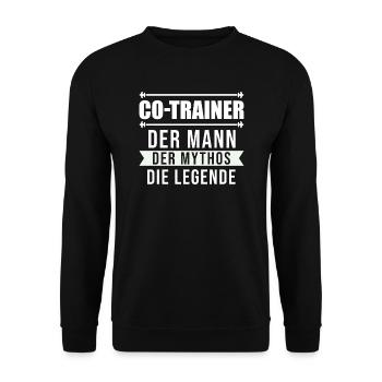 Co-Trainer Trainer Fußballtrainer Geschenk - Unisex Pullover - Schwarz - Vorne - Alina (178cm) & Michal (187cm)