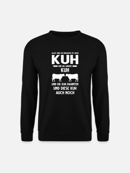 Kuh Kühe Kuhzüchter Geschenk - Unisex Pullover - Schwarz
