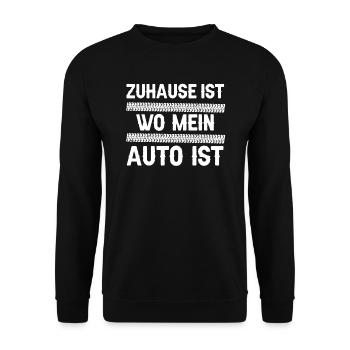 Autos Autofahren Autofahrer Geschenk - Unisex Pullover - Schwarz - Vorne - Alina (178cm) & Michal (187cm)