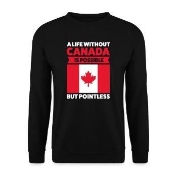 Canada Canada Canada Cadeau - Sweat-shirt Unisexe - noir - Devant - Alina (178cm) & Michal (187cm)