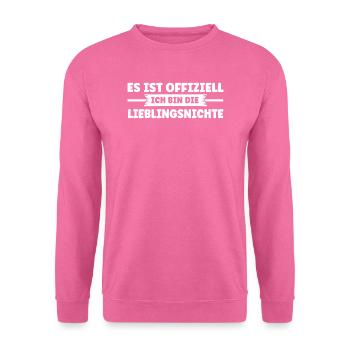 Nichte Onkel Tante Geschenk - Unisex Pullover - Pink - Vorne