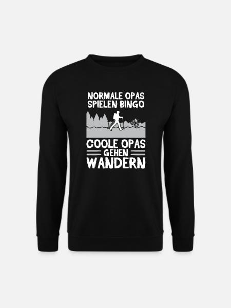 Wanderer Opa Bergsteiger Geschenk - Unisex Pullover - Schwarz