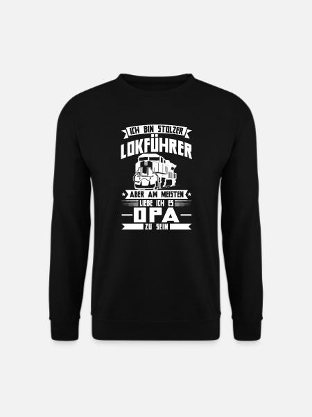 Lokführer Opa Eisenbahn Geschenk - Unisex Pullover - Schwarz