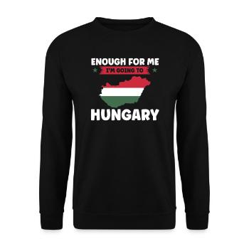 Hungary Hungarian Hungarian Flag Gift - Unisex Sweatshirt - black - Front - Alina (178cm) & Michal (187cm)