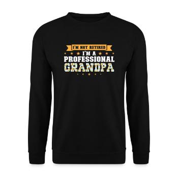 Opa Großvater Opa Geschenk - Unisex Pullover - Schwarz - Vorne - Alina (178cm) & Michal (187cm)
