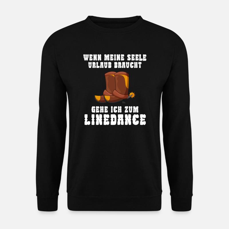 Linedance Linedancer Tänzer Geschenk - Unisex Pullover - Schwarz