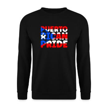 Puerto Rico Puerto Rican Puerto rican Geschenk - Unisex Pullover - Schwarz - Vorne - Alina (178cm) & Michal (187cm)