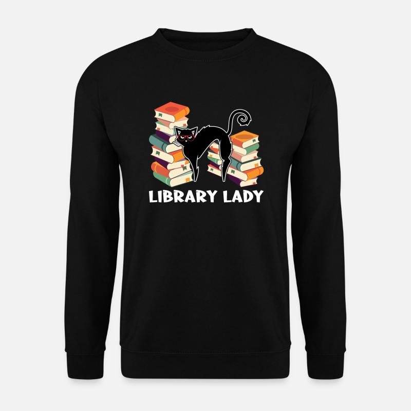 Bibliothek Bibliothekar Bibliotheken Geschenk - Unisex Pullover - Schwarz
