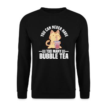 bubble tea bubble tea merch bubble tea merchandise - Unisex Sweatshirt - black - Front - Alina (178cm) & Michal (187cm)