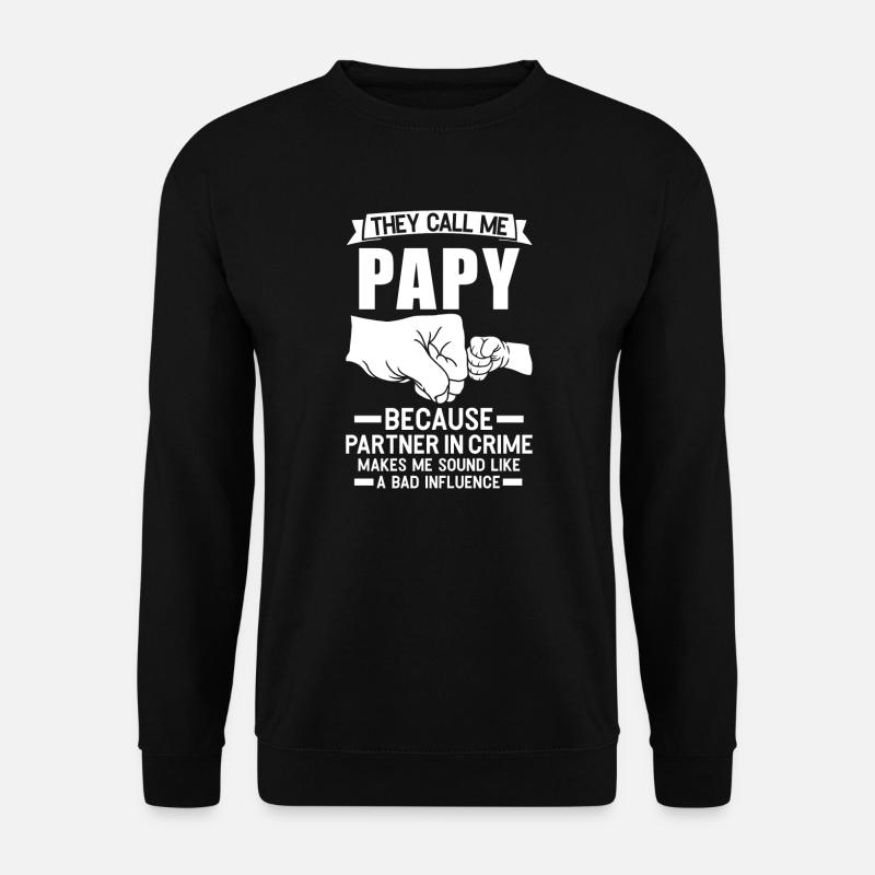 Papy Papy Family Gift - Unisex Sweatshirt - black