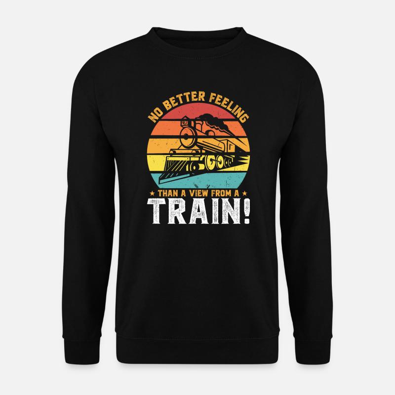 Train Trains Railway Gift - Sweat-shirt Unisexe - noir