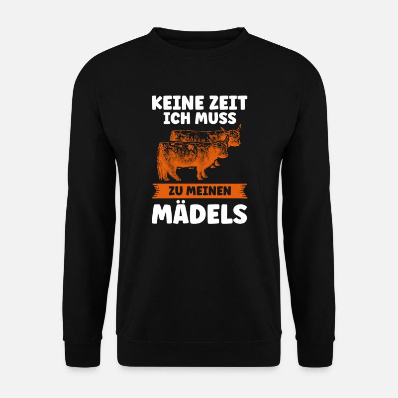 Kuh Kühe Kuh Geschenk - Unisex Pullover - Schwarz