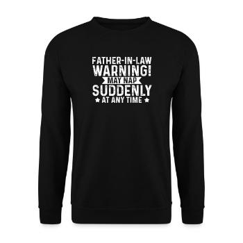 Beau-père Beau-père Cadeau de famille - Sweat-shirt Unisexe - noir - Devant - Alina (178cm) & Michal (187cm)