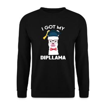 Graduation Gift - Unisex Sweatshirt - black - Front - Alina (178cm) & Michal (187cm)