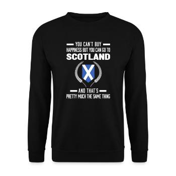 Ecosse Ecosse Cadeau - Sweat-shirt Unisexe - noir - Devant - Alina (178cm) & Michal (187cm)