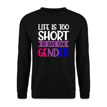 Bisexual Bisexual Flag LGBT - Unisex Sweatshirt - black - Front - Alina (178cm) & Michal (187cm)