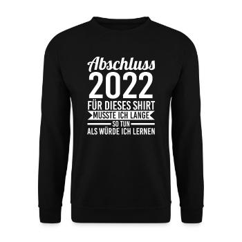 Abschluss 2022 Absolvent Gymnasium Geschenk - Unisex Pullover - Schwarz - Vorne - Alina (178cm) & Michal (187cm)