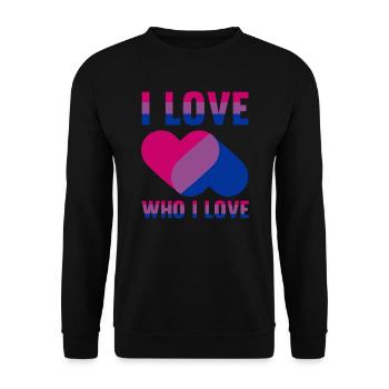 Cadeau LGBT bisexuel Rainbow Flag - Sweat-shirt Unisexe - noir - Devant - Alina (178cm) & Michal (187cm)