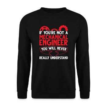 Maschinenbauingenieur Mechaniker Werkstatt - Unisex Pullover - Schwarz - Vorne - Alina (178cm) & Michal (187cm)