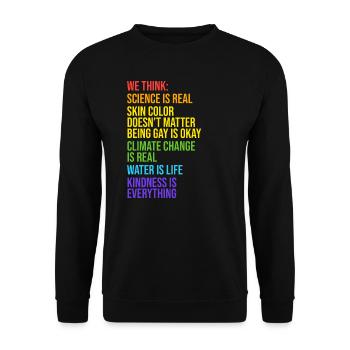LGBT Gay Soutien Cadeau LGBTQ - Sweat-shirt Unisexe - noir - Devant - Alina (178cm) & Michal (187cm)