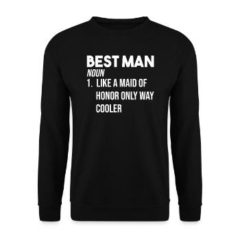 Meilleur homme Meilleur homme Cadeau - Sweat-shirt Unisexe - noir - Devant - Alina (178cm) & Michal (187cm)