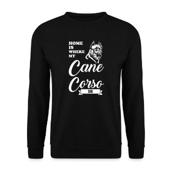 Cane Corso Cane Corso Gift - Unisex Sweatshirt - black - Front - Alina (178cm) & Michal (187cm)