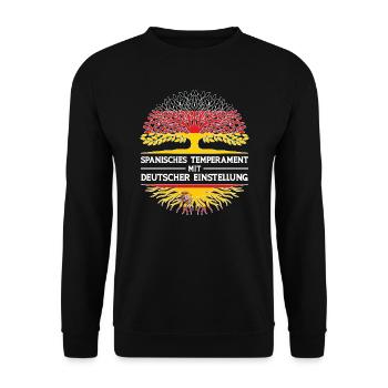 Deutscher Spanier Deutsch Geschenk - Unisex Pullover - Schwarz - Vorne - Alina (178cm) & Michal (187cm)