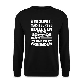 Kollege Job Kollegen Geschenk - Unisex Pullover - Schwarz - Vorne - Alina (178cm) & Michal (187cm)