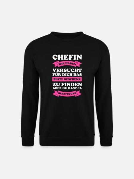 Chefin Job Leiterin Geschenk - Unisex Pullover - Schwarz