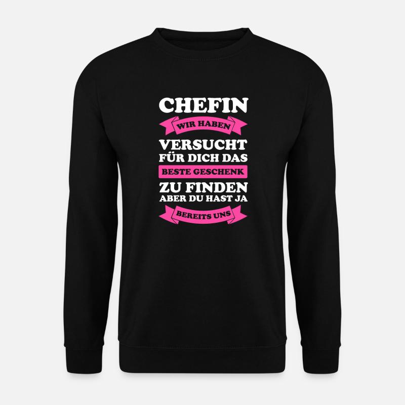 Chefin Job Leiterin Geschenk - Unisex Pullover - Schwarz