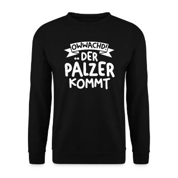 Schorle Pfalz Weinliebhaber Geschenk - Unisex Pullover - Schwarz - Vorne - Alina (178cm) & Michal (187cm)