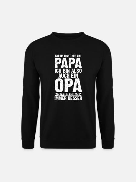 Papa Opa Großvater Geschenk - Unisex Pullover - Schwarz