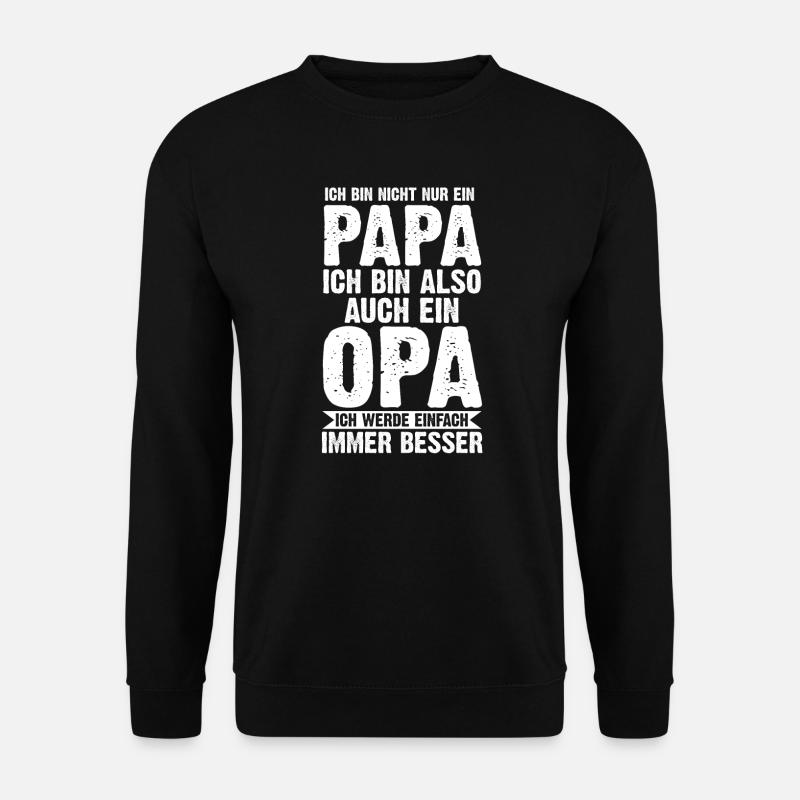Papa Opa Großvater Geschenk - Unisex Pullover - Schwarz