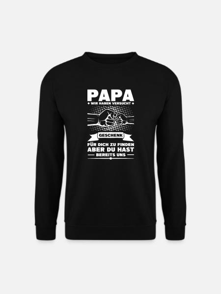 Papa Familie Papas Geschenk - Unisex Pullover - Schwarz