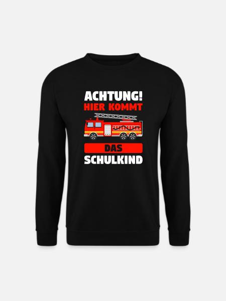 Schulkind Feuerwehr Einschulung Geschenk - Unisex Pullover - Schwarz