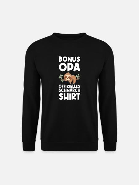 Bonus Opa Schlafshirt Stiefopa Geschenk - Unisex Pullover - Schwarz