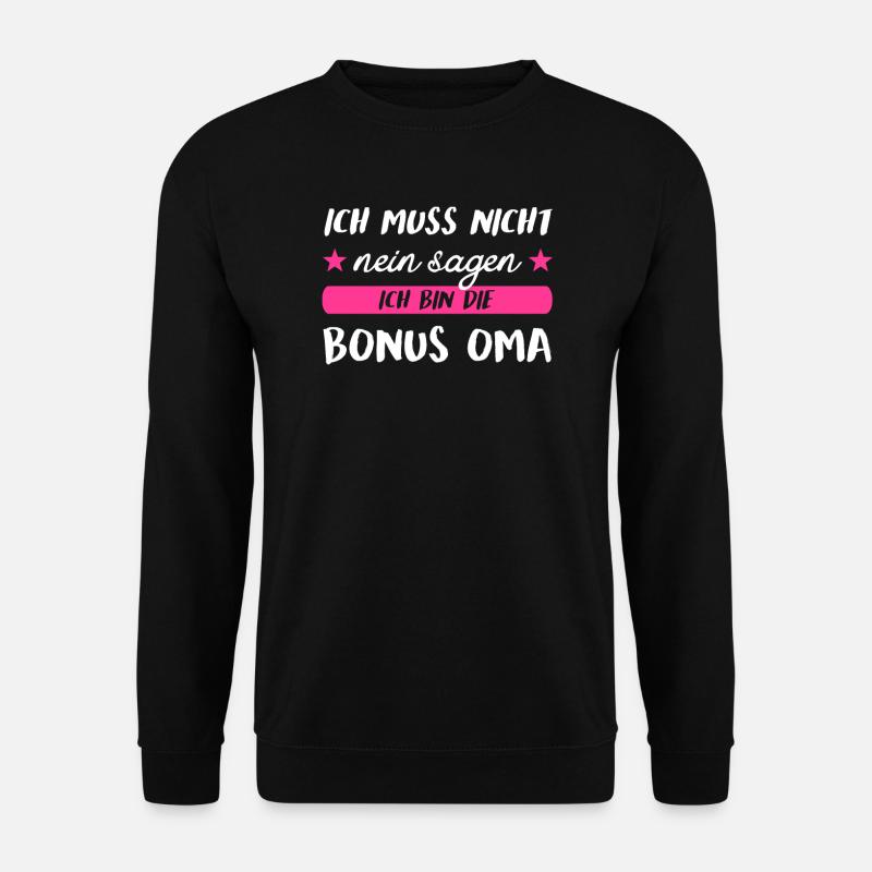 Bonus Oma Stieffamilie Stiefgroßmutter Geschenk - Unisex Pullover - Schwarz