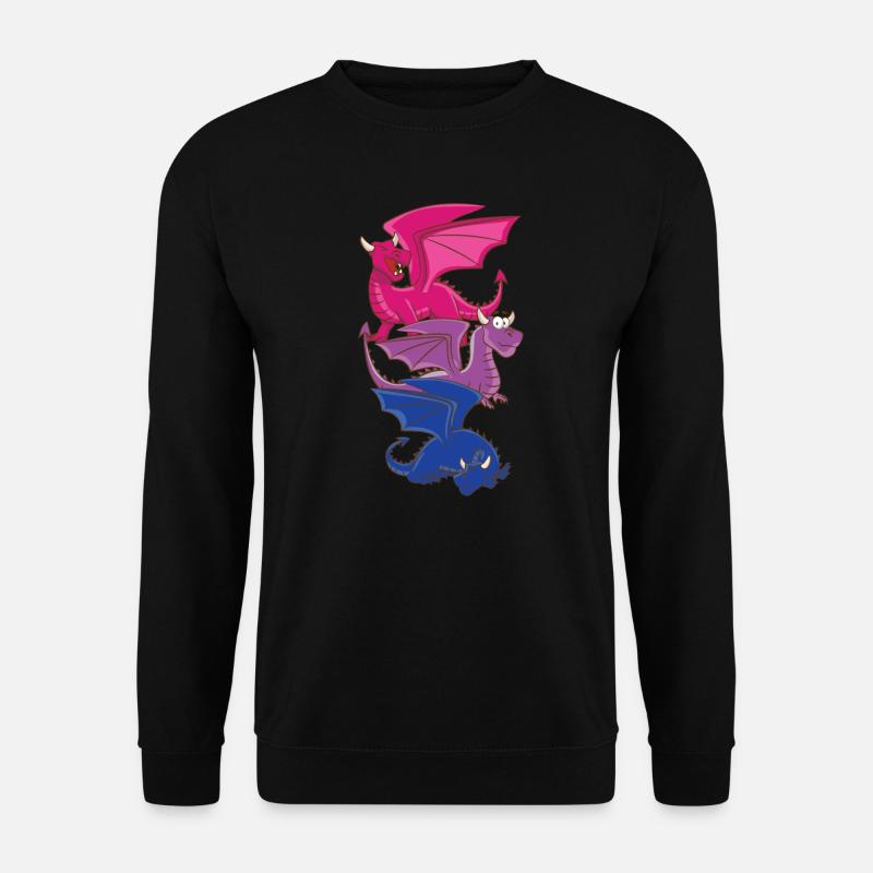 Bisexueller Drache Bisexuell - Unisex Pullover - Schwarz