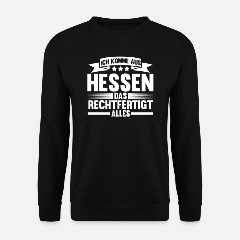 Hessen Heimat Hesse Geschenk - Unisex Pullover - Schwarz