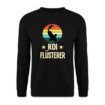 Kois Flüsterer Koi Besitzer Geschenk - Unisex Pullover - Schwarz - Vorne - Alina (178cm) & Michal (187cm)