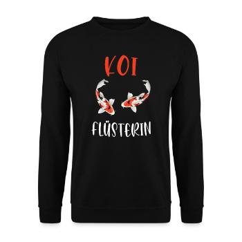 Kois Flüsterin Koifisch Geschenk - Unisex Pullover - Schwarz - Vorne - Alina (178cm) & Michal (187cm)