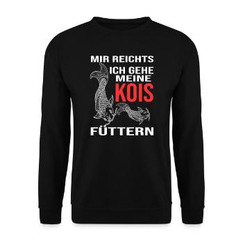 Kois Fisch Koi Besitzer Geschenk - Unisex Pullover - Schwarz - Vorne - Alina (178cm) & Michal (187cm)