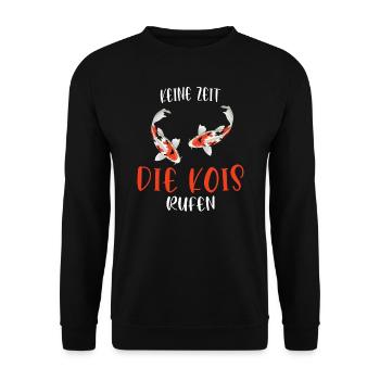 Kois Fisch Koi Besitzer Geschenk - Unisex Pullover - Schwarz - Vorne - Alina (178cm) & Michal (187cm)