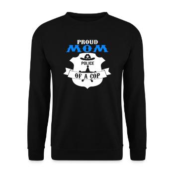 Cop Mom Child Cop Dad Family Geschenk - Unisex Pullover - Schwarz - Vorne - Alina (178cm) & Michal (187cm)