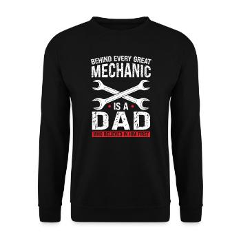Mechanic Father Son Mechanic Father Family - Unisex Sweatshirt - black - Front - Alina (178cm) & Michal (187cm)