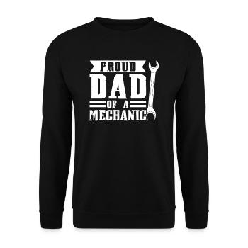 Mechanic Father Mechanic Father Family Gift - Unisex Sweatshirt - black - Front - Alina (178cm) & Michal (187cm)