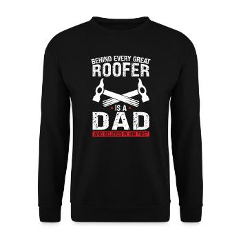 Roofer Father Son Roofer Papa Family - Unisex Sweatshirt - black - Front - Alina (178cm) & Michal (187cm)